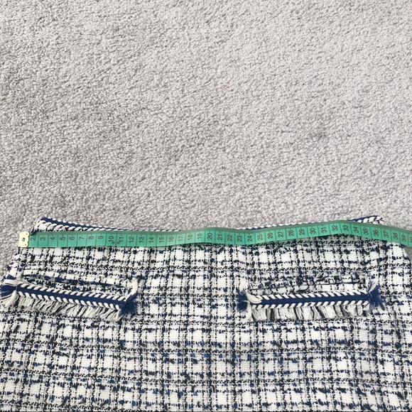 H&M Designer-look Raw Trim Tweed Plaid Skirt - Picture 6 of 8